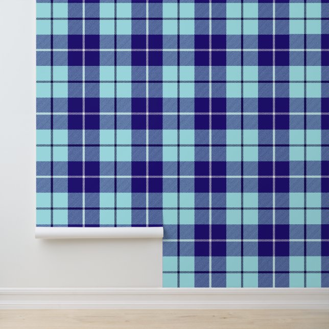 Karierter brauner Tartan Tapete (Anwendung)