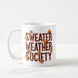 Karierter Brief der Sweater Weather Society Kaffeetasse