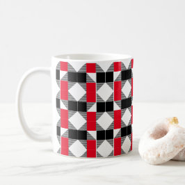 karierter Buffalo-Farbblock mit Ästhetik Kaffeetasse