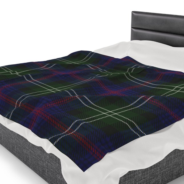 Karierter Clan Sutherland Tartan Green Lila Karo Fleecedecke (Plaid Sutherland Classic Large Tartan Fleece Blanket)