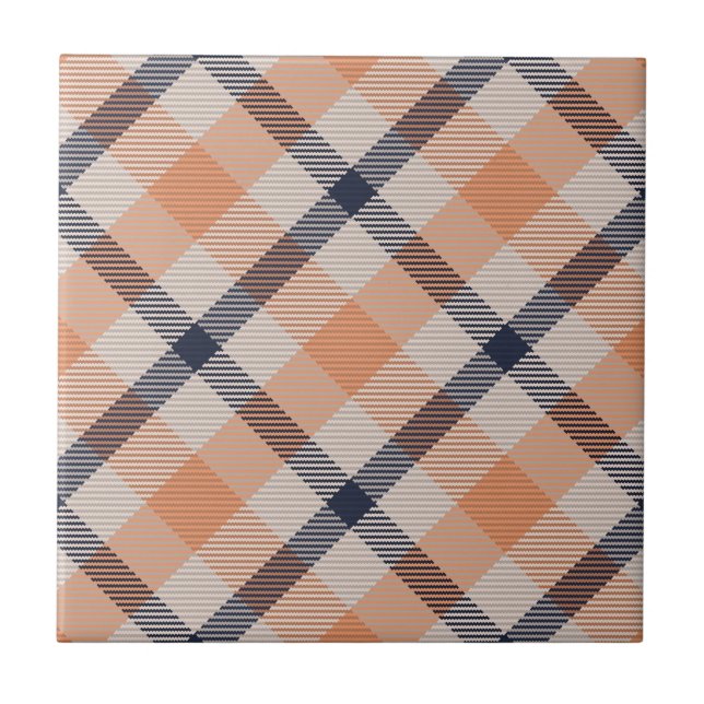 Karierter Feiertag Herbst Herbst Erntedank Ernte L Fliese (Vorderseite)