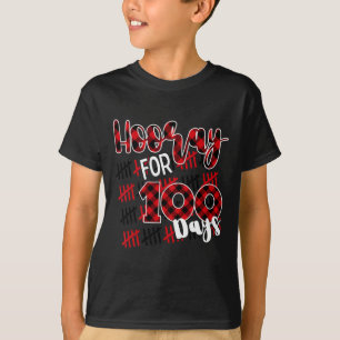 Karierter glücklicher 100. Schultag für 100 Tage T-Shirt