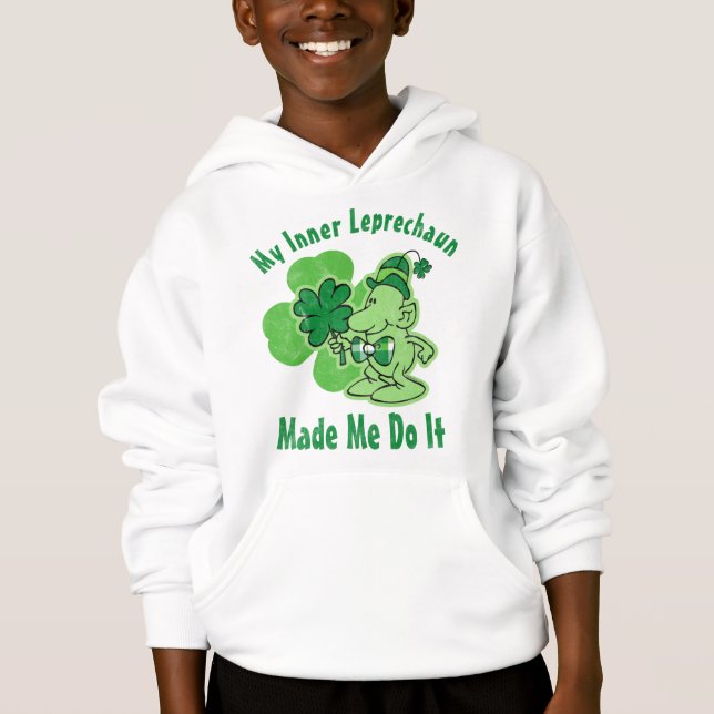 Karierter innerer Kobold Hoodie (Vorderseite)