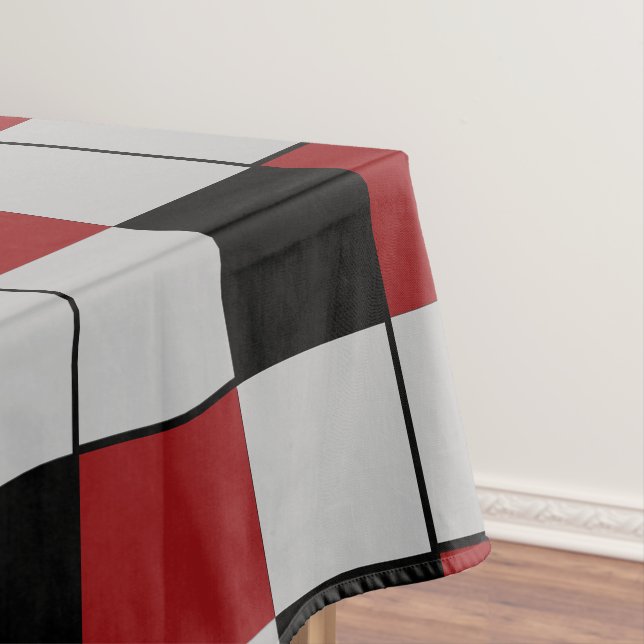 Karierter Karo Schwarz - Rot Tischdecke (Beispiel)