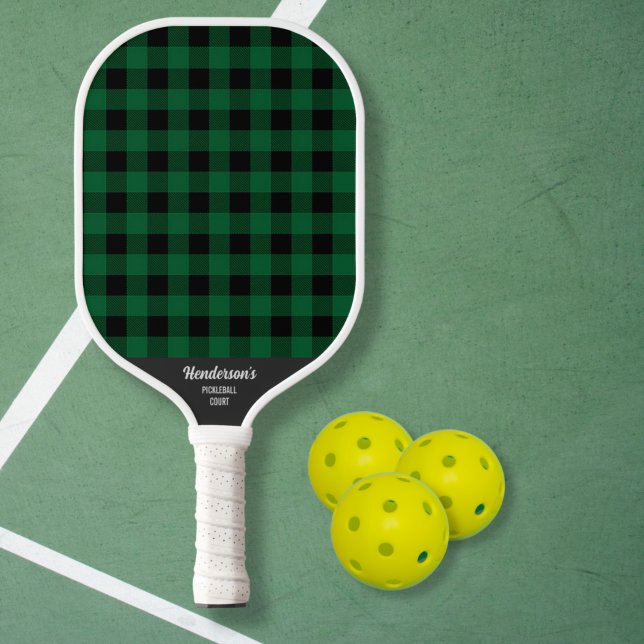 Karierter  Karo von Green Black Buffalo Pickleball Schläger (Von Creator hochgeladen)
