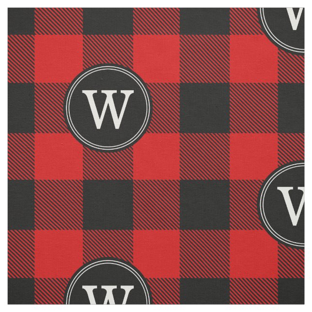 Karierter Lumberjack 1IR Monogramm Stoff (Muster)