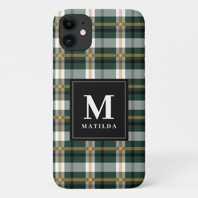 Karierter Monogramm-Tartan Case-Mate iPhone Hülle (Rückseite)