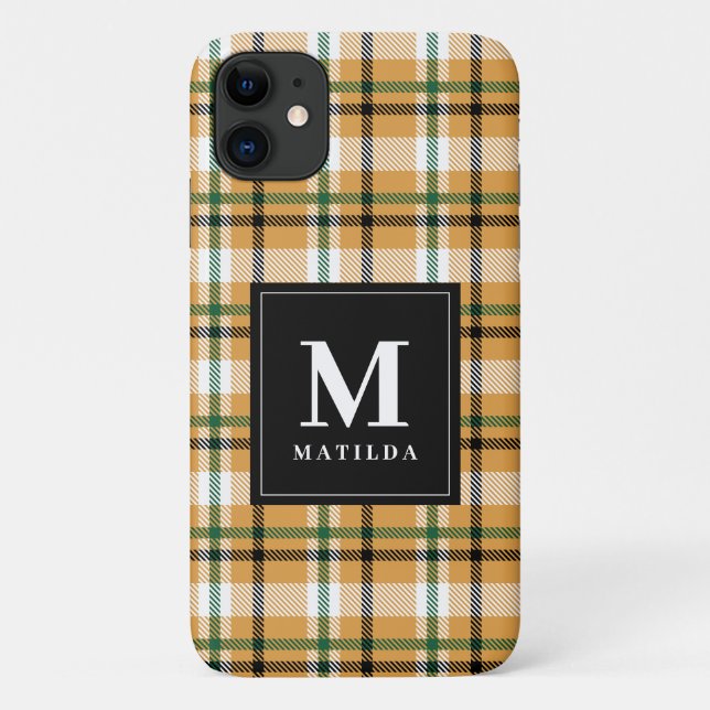 Karierter Monogramm-Tartan Case-Mate iPhone Hülle (Rückseite)