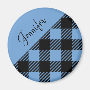 Karierter Name des modernen Blue Buffalo Magnet