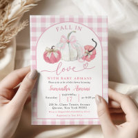 Karierter Pink Preppy Pumpkin Fall in Liebe Baby D