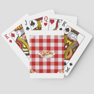 karierter Poutine Spielkarten