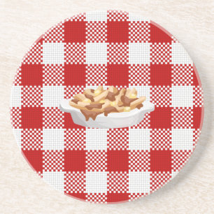 karierter Poutine Untersetzer