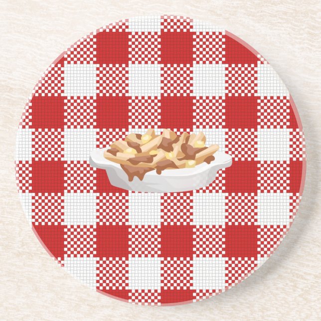 karierter Poutine Untersetzer (Vorne)