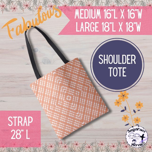 Karierter Quiltplatz für geometrische Korallen Tasche (Add this cute coral plaid bag to take your wardrobe to a new level of country chic!)
