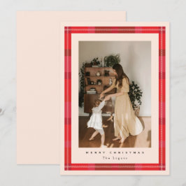 Karierter Rahmen Feiertagskarte