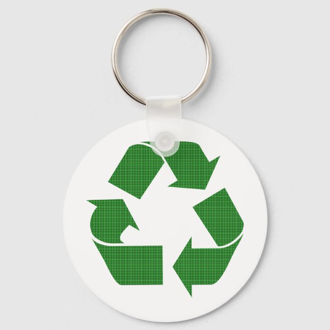 karierter recycle schlüsselanhänger (Vorderseite)
