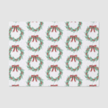 Karierter Ribbon-Kranz Weihnachten