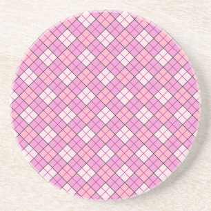 Karierter rosa Untersetzer