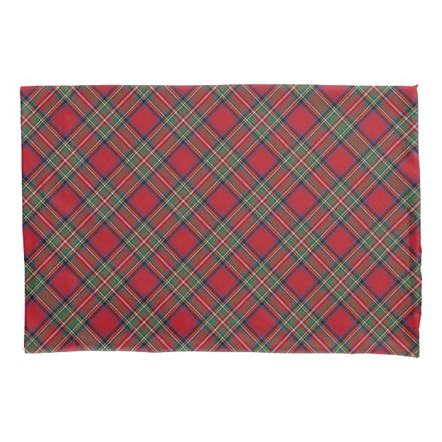 Karierter Rustikaler Clan Stewart Red und Green Ta Kissenbezug (Vorderseite)