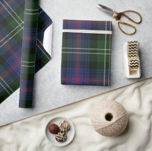 Karierter Rustikaler Clan Sutherland Holidays Tart Geschenkpapier