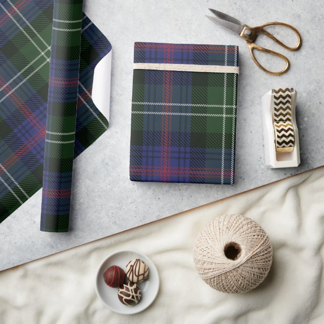 Karierter Rustikaler Clan Sutherland Holidays Tart Geschenkpapier (Kunsthandwerk)