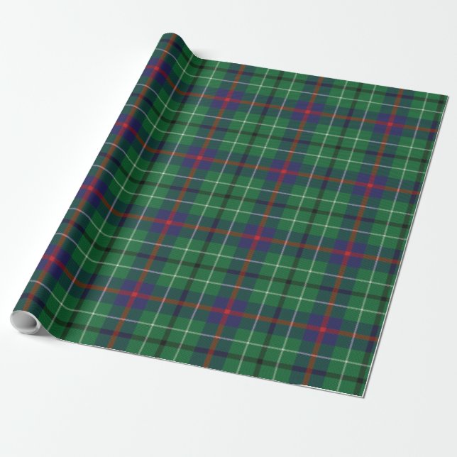 Karierter rustikaler grüner karierter Tartan Geschenkpapier (Ungerollt)
