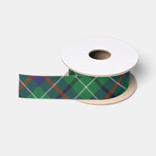 Karierter rustikaler grüner Tartan Satinband