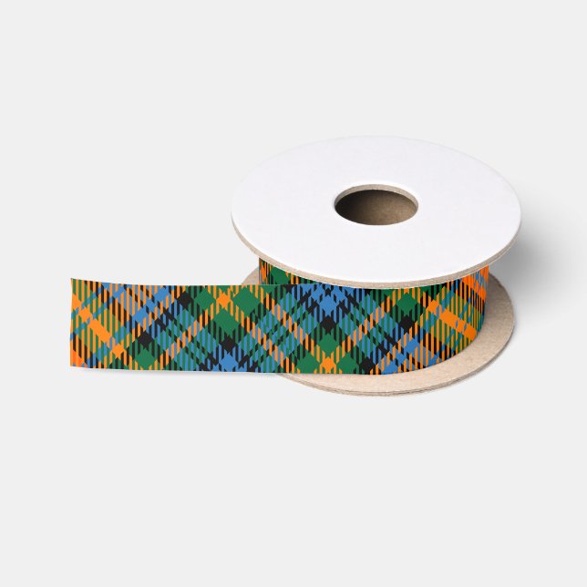 Karierter, rustikaler Tartan Satinband (Spule)