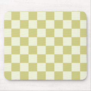 Karierter Salbeigrün Mousepad
