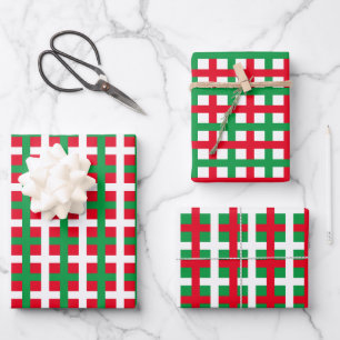 Karierter Schachbrettkarton Geschenkpapier Set