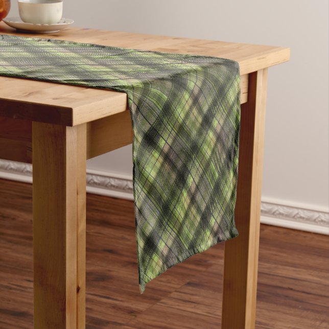Karierter schottischer Tartan-Klassiker Kurzer Tischläufer (Beispiel)