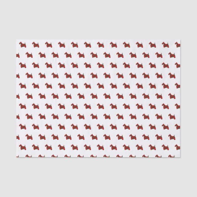 Karierter Scottie-Hund Seidenpapier (Vorderseite)