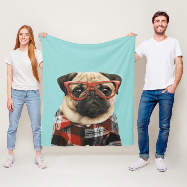 Karierter Shirt Mops Fleecedecke (Beispiel)