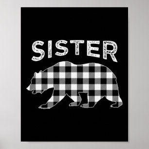 Karierter Sisternbär Christma vom Buffalo Poster