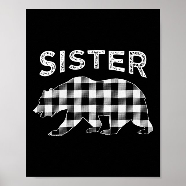 Karierter Sisternbär Christma vom  Buffalo Poster (Vorne)