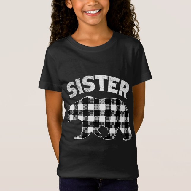 Karierter Sisternbär Christma vom  Buffalo T-Shirt (Vorderseite)