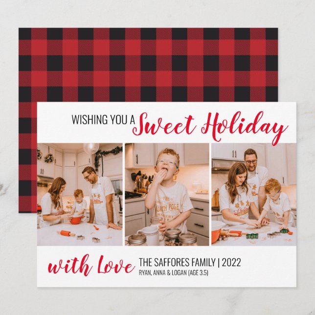 Karierter Sweet Holiday Weihnachten Weihnachten We (Vorne/Hinten)