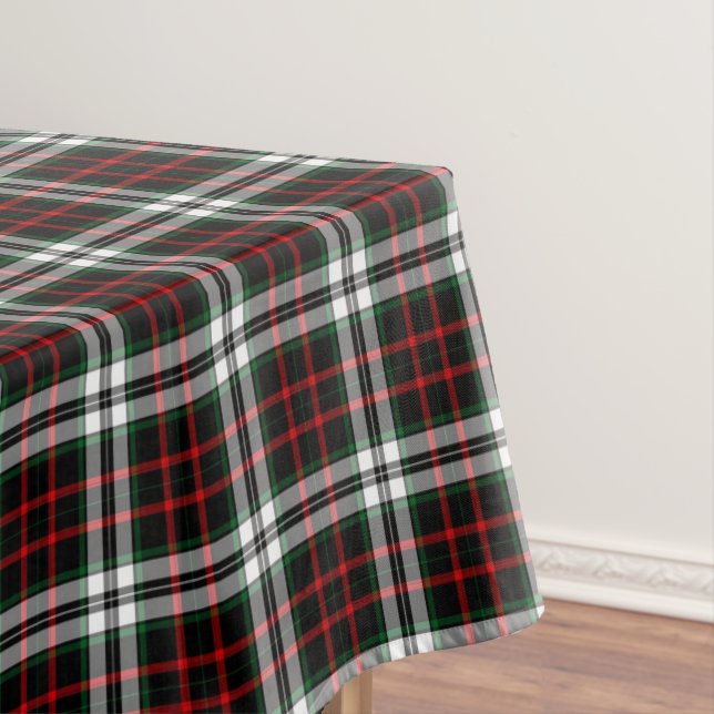 Karierter Tartan, grün, schwarz und weiß Tischdecke (Beispiel)