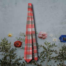 Karierter Tartan Rotgrau Taupe abstrakter Karo