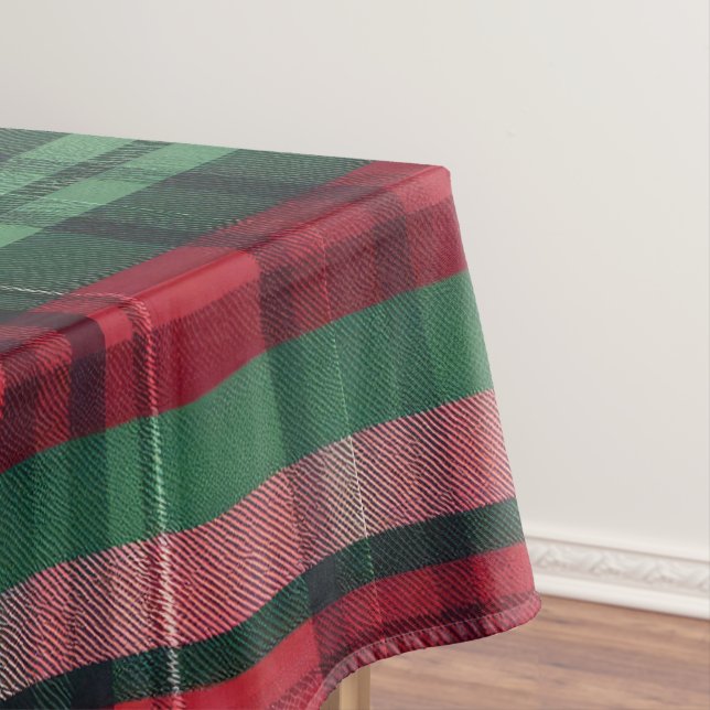 Karierter Tartan, traditioneller Rotgrüner Tartan Tischdecke (Beispiel)