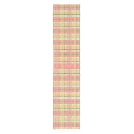 Karierter Tischläufer in Frühling Rosa