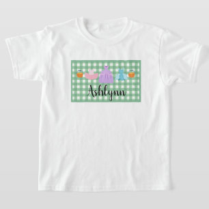 Karierter Trick oder T - Shirt für Mädchen