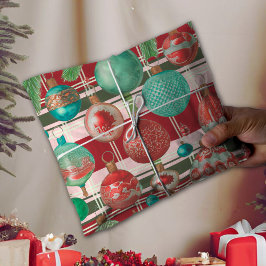 Karierter Urlaub in Rot Grün Seidenpapier