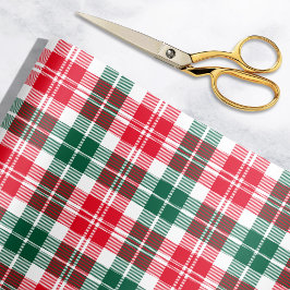 Karierter Urlaub in Rot und Grün von Tartan Geschenkpapier