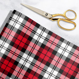Karierter Urlaub in Rot und Weiß Tartan Geschenkpapier