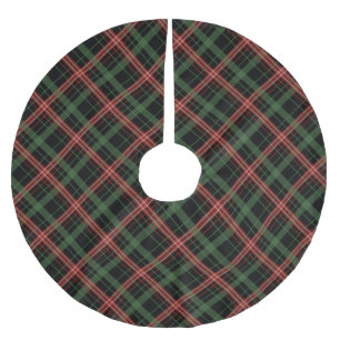 Karierter Weihnachtsbaumrock Polyester Weihnachtsbaumdecke