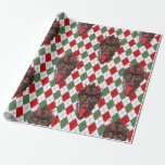 karierter Weihnachtskrampf Geschenkpapier<br><div class="desc">"karierte Weihnachten Krampus",  Weihnachten,  "böse Weihnachten",  Krampus,  Krampuskarten,  Krampusnacht,  "hässliches Weihnachtsmonster",  "beängstigende Weihnachten",  Monster</div>
