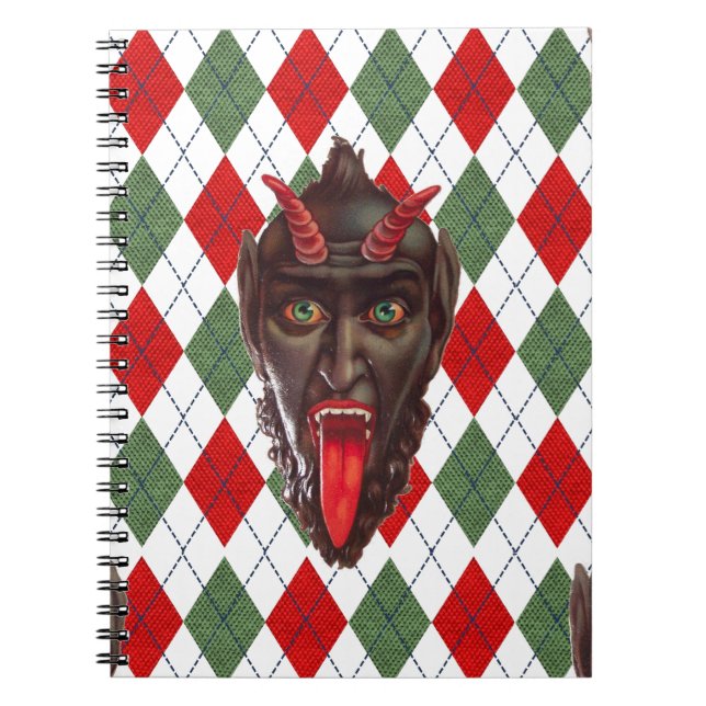 karierter Weihnachtskrampf Notizblock (Vorderseite)