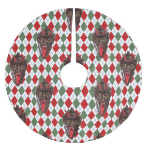 karierter Weihnachtsrock Polyester Weihnachtsbaumdecke
