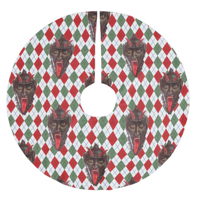 karierter Weihnachtsrock Polyester Weihnachtsbaumdecke (Vorderseite)
